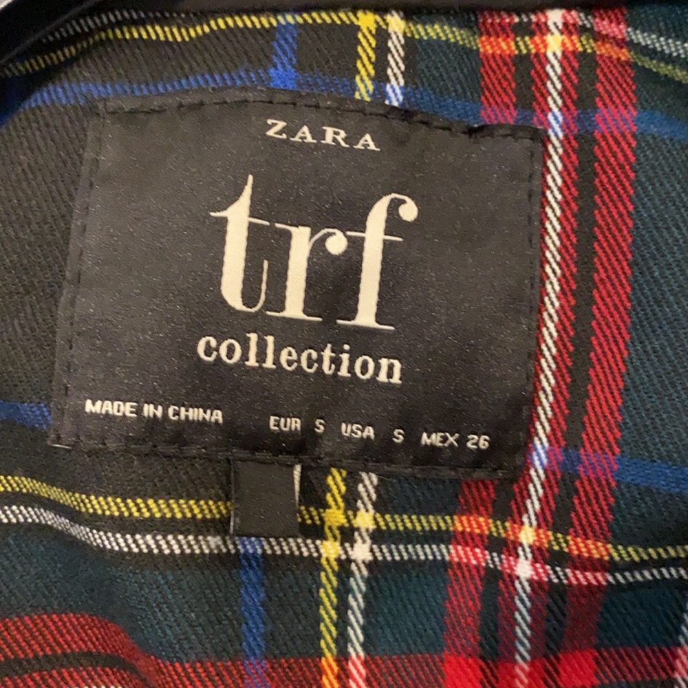 Zara Tartan Rain Coat size S - Picture 5 of 5